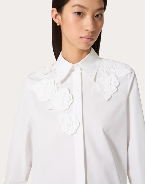 Red Valentino CAMICIA IN COMPACT POPELINE RICAMATA Offerte giornaliere