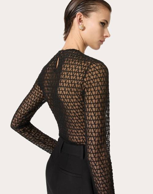 Red Valentino BODY IN TULLE TOILE ICONOGRAPHE Offerte speciali