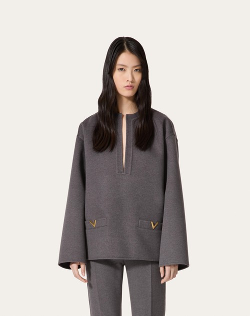 Red Valentino TOP IN COMPACT DRAP Prezzo basso