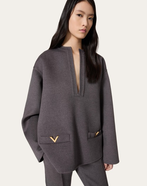 Red Valentino TOP IN COMPACT DRAP Prezzo basso