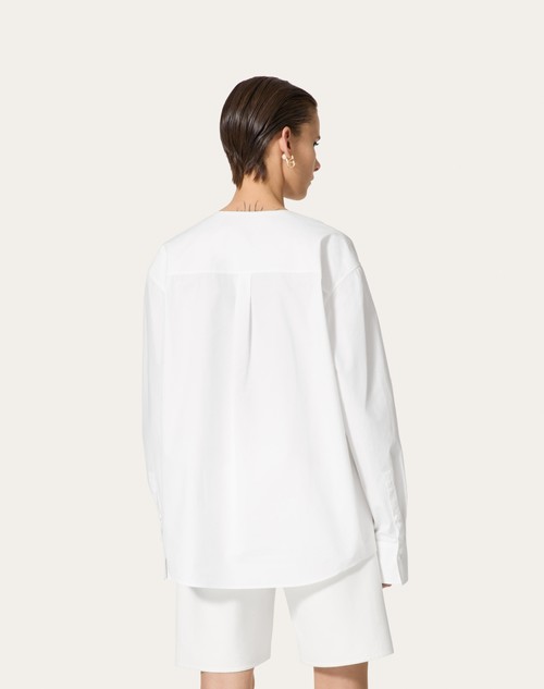 Red Valentino TOP IN COTTON POPELINE Ritorno libero