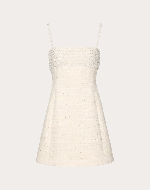 Red Valentino ABITO CORTO IN DELICATE TWEED RICAMATO Rilascio limitato