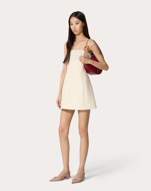 Red Valentino ABITO CORTO IN DELICATE TWEED RICAMATO Rilascio limitato