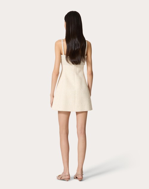 Red Valentino ABITO CORTO IN DELICATE TWEED RICAMATO Rilascio limitato