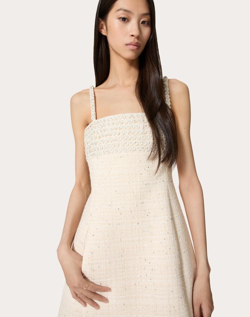 Red Valentino ABITO CORTO IN DELICATE TWEED RICAMATO Rilascio limitato