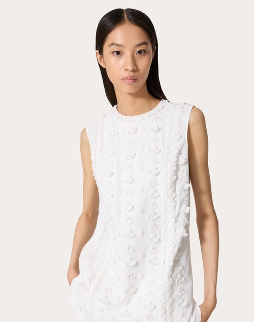 Red Valentino TOP IN COMPACT POPELINE RICAMATO Latest stili