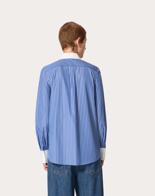 Red Valentino CAMICIA IN POPELINE CONTRAILS RICAMATA Ultimi due giorni