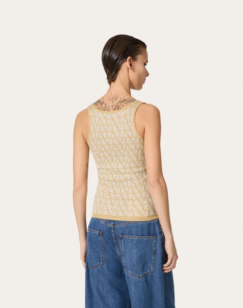 Red Valentino TOP IN LUREX E JACQUARD TOILE ICONOGRAPHE Ultimo giorno
