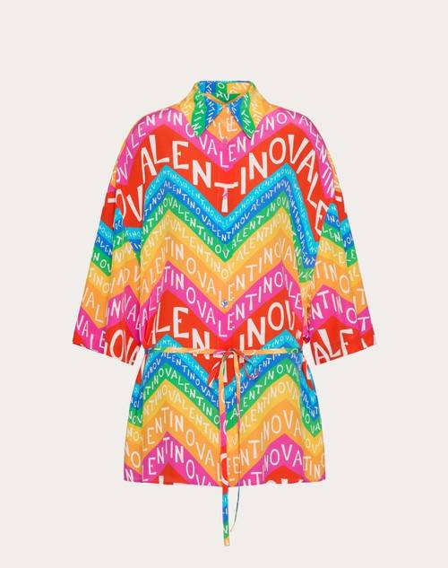 Red Valentino CAMICIA IN CREPE DE CHINE VALENTINO CHEVRON 24 Promozione temporanea