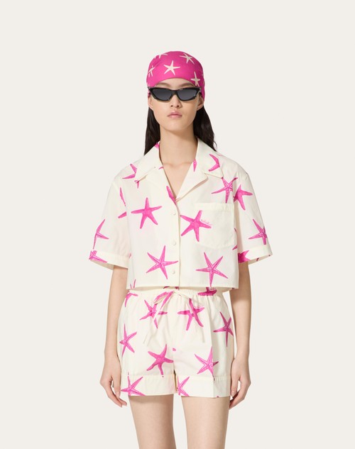 Red Valentino CAMICIA IN POPELINE STARFISH Fino al 50% di sconto