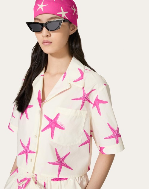 Red Valentino CAMICIA IN POPELINE STARFISH Fino al 50% di sconto