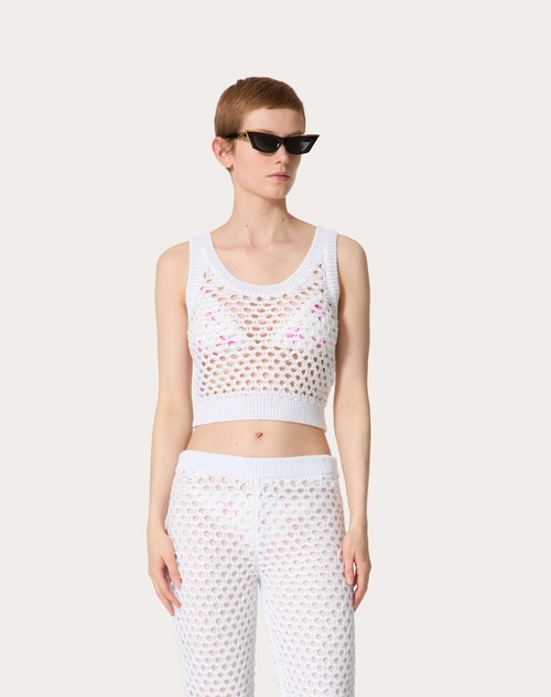 Red Valentino TOP IN VISCOSA, LUREX E PAILLETTES Fino al 60% di sconto