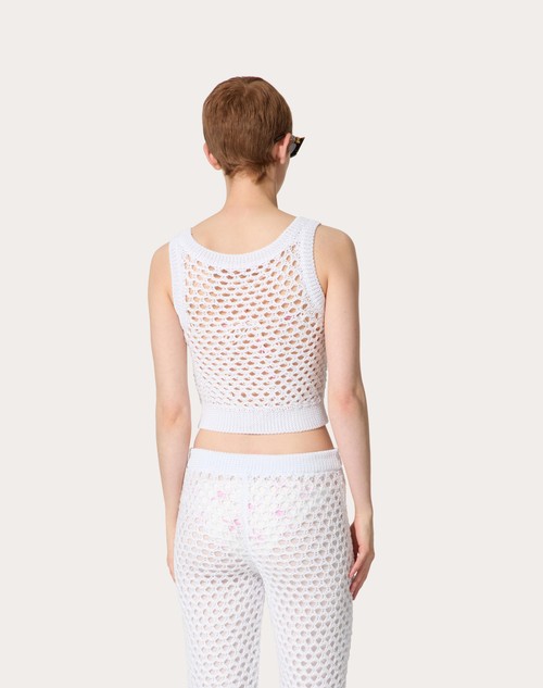 Red Valentino TOP IN VISCOSA, LUREX E PAILLETTES Fino al 60% di sconto