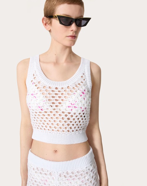 Red Valentino TOP IN VISCOSA, LUREX E PAILLETTES Fino al 60% di sconto