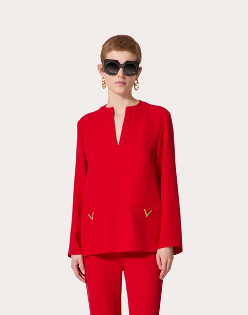 Red Valentino TOP IN CADY COUTURE Offerta speciale della fabbrica
