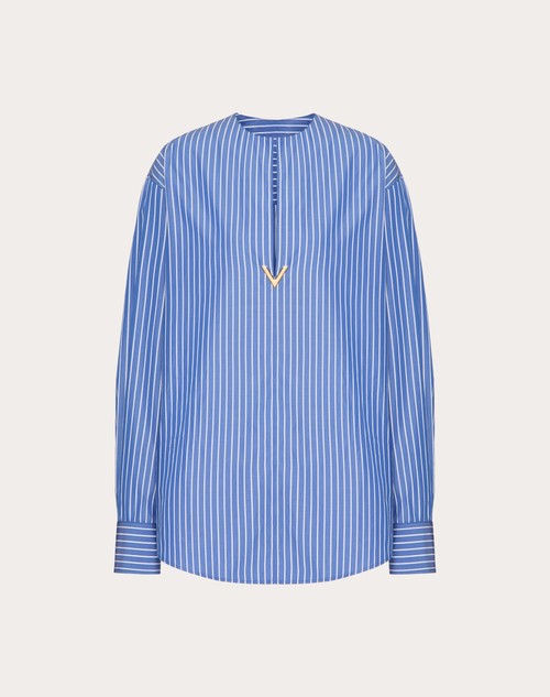Red Valentino TOP IN POPELINE CONTRAILS Sostegno trimestrale