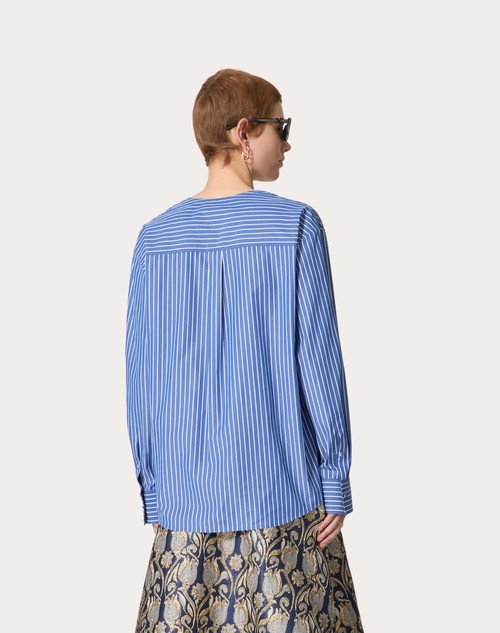 Red Valentino TOP IN POPELINE CONTRAILS Sostegno trimestrale