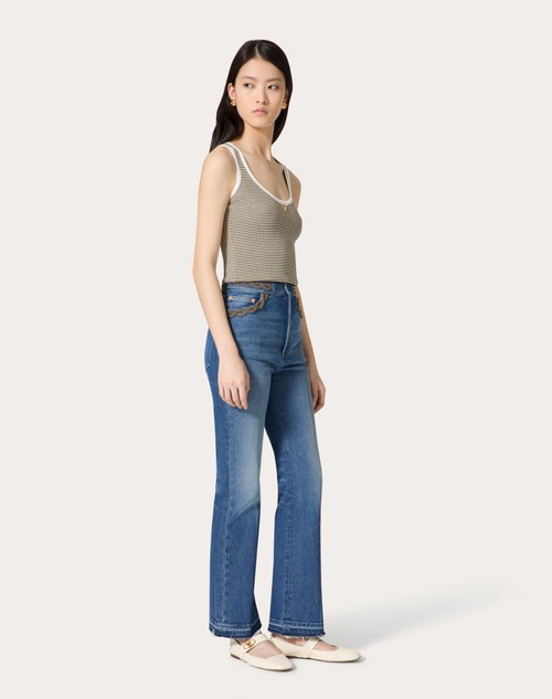 Red Valentino TOP IN COTONE E LUREX Fino al 55% di sconto