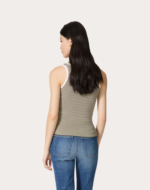 Red Valentino TOP IN COTONE E LUREX Fino al 55% di sconto