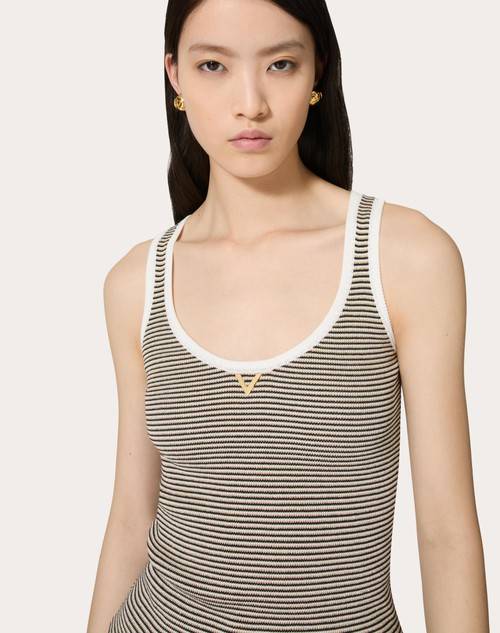 Red Valentino TOP IN COTONE E LUREX Fino al 55% di sconto