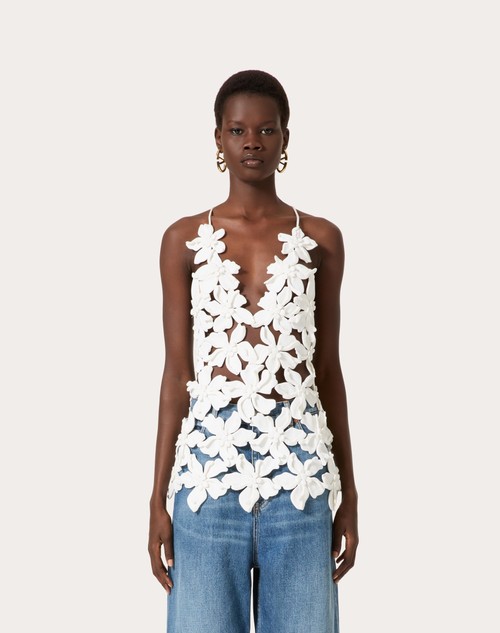 Red Valentino TOP IN PIQUET RICAMATO Trasporto libero internazionale