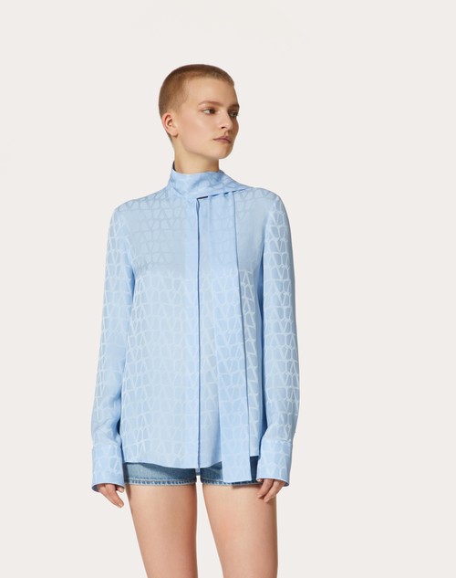 Red Valentino CAMICIA IN SILK JACQUARD TOILE ICONOGRAPHE Esporta salva