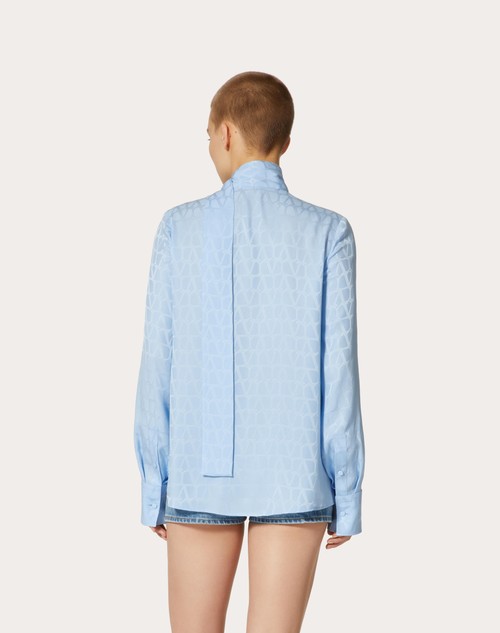 Red Valentino CAMICIA IN SILK JACQUARD TOILE ICONOGRAPHE Esporta salva