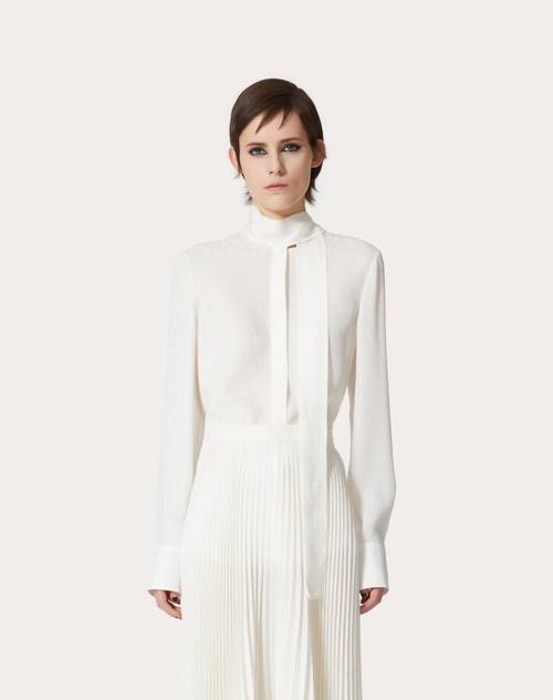 Red Valentino CAMICIA IN SILK JACQUARD TOILE ICONOGRAPHE Duty-free