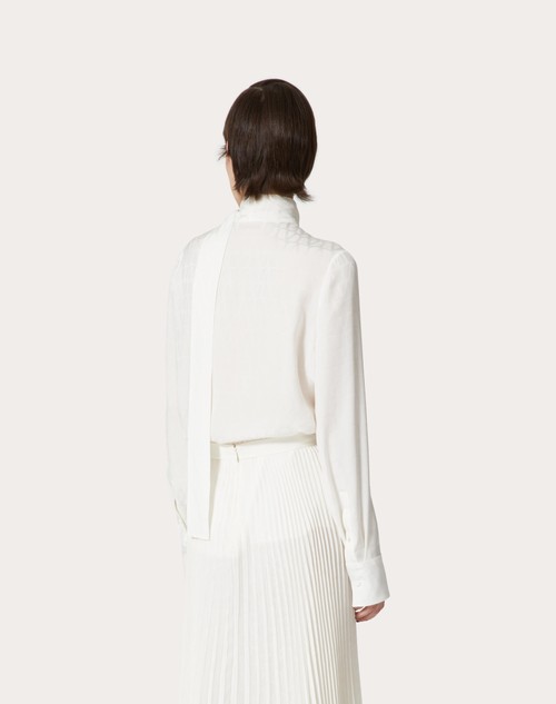 Red Valentino CAMICIA IN SILK JACQUARD TOILE ICONOGRAPHE Duty-free
