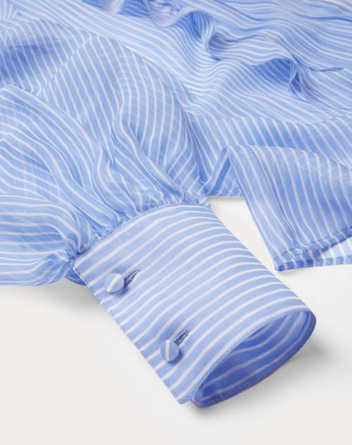 Red Valentino CAMICIA IN CHIFFON CLASSIC STRIPES 50% di sconto per tempo limitato