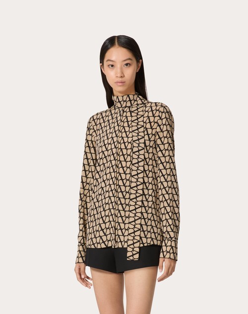 Red Valentino CAMICIA IN CREPE DE CHINE TOILE ICONOGRAPHE Italia