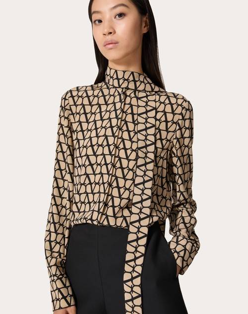 Red Valentino CAMICIA IN CREPE DE CHINE TOILE ICONOGRAPHE Italia