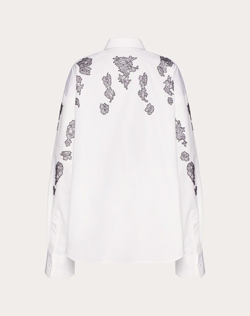 Red Valentino CAMICIA IN COMPACT POPELINE RICAMATA Qualità
