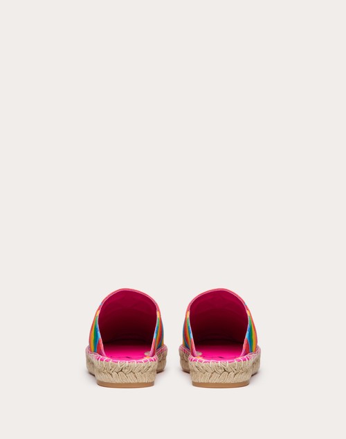 Red Valentino MULE VALENTINO GARAVANI ESCAPE IN CANVAS CON STAMPA CHEVRON24 25MM Consegna Veloce