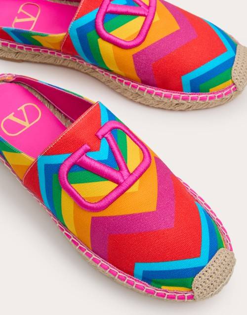 Red Valentino MULE VALENTINO GARAVANI ESCAPE IN CANVAS CON STAMPA CHEVRON24 25MM Consegna Veloce