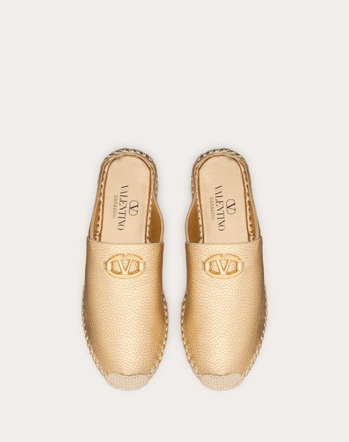 Red Valentino MULE VLOGO THE BOLD EDITION IN VITELLO GRANATO METALLIZZATO 25MM Shopping Online