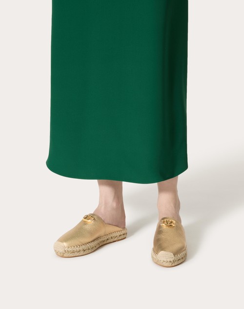 Red Valentino MULE VLOGO THE BOLD EDITION IN VITELLO GRANATO METALLIZZATO 25MM Shopping Online