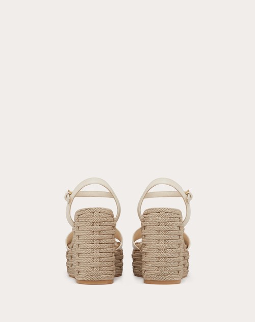 Red Valentino SANDALO ZEPPA VLOGO CUT-OUT IN VITELLO 110MM Sconto