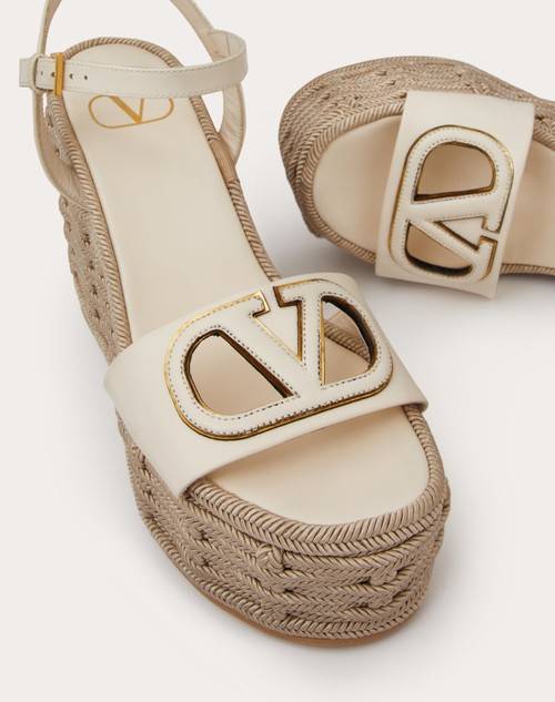 Red Valentino SANDALO ZEPPA VLOGO CUT-OUT IN VITELLO 110MM Sconto