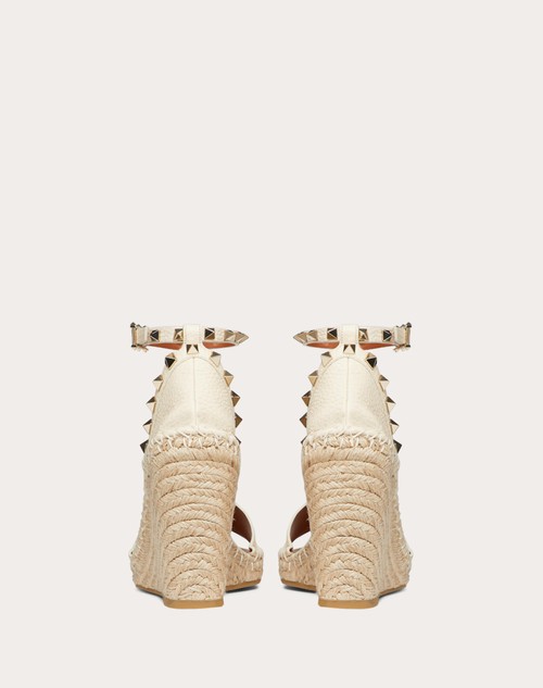 Red Valentino SANDALO ZEPPA ROCKSTUD DOUBLE IN VITELLO GRANATO 105MM Online