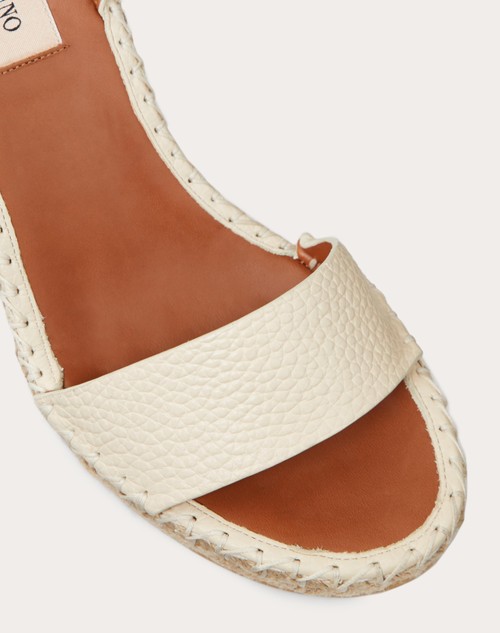 Red Valentino SANDALO ZEPPA ROCKSTUD DOUBLE IN VITELLO GRANATO 105MM Online