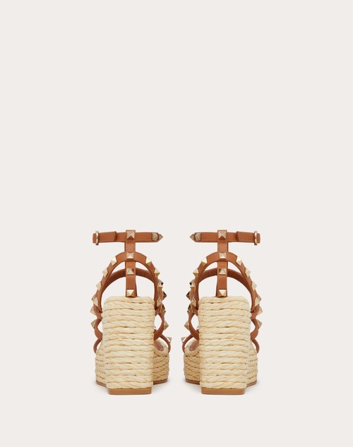 Red Valentino SANDALO ZEPPA ROCKSTUD CON CINTURINIIN VITELLO 95MM In Vendita