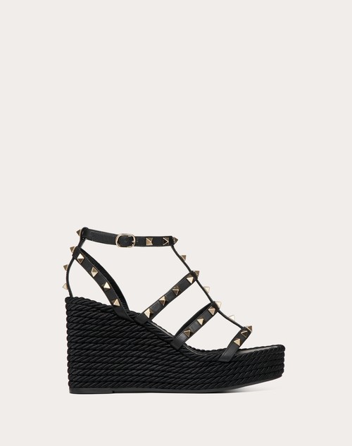 Red Valentino SANDALO ZEPPA ROCKSTUD CON CINTURINI IN VITELLO 95MM Offerte