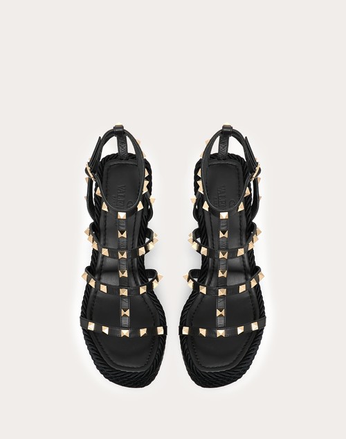 Red Valentino SANDALO ZEPPA ROCKSTUD CON CINTURINI IN VITELLO 95MM Hotsell