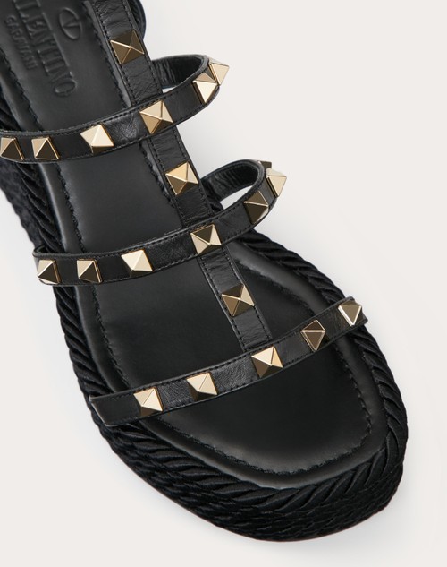Red Valentino SANDALO ZEPPA ROCKSTUD CON CINTURINI IN VITELLO 95MM Hotsell