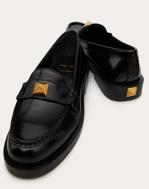 Red Valentino MOCASSINO ROMAN STUD IN VITELLO SPAZZOLATO 30MM Prezzo di fabbrica