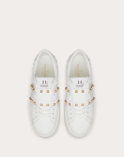 Red Valentino SNEAKER FLATFORM ROCKSTUD UNTITLED IN VITELLO Fornitura limitata