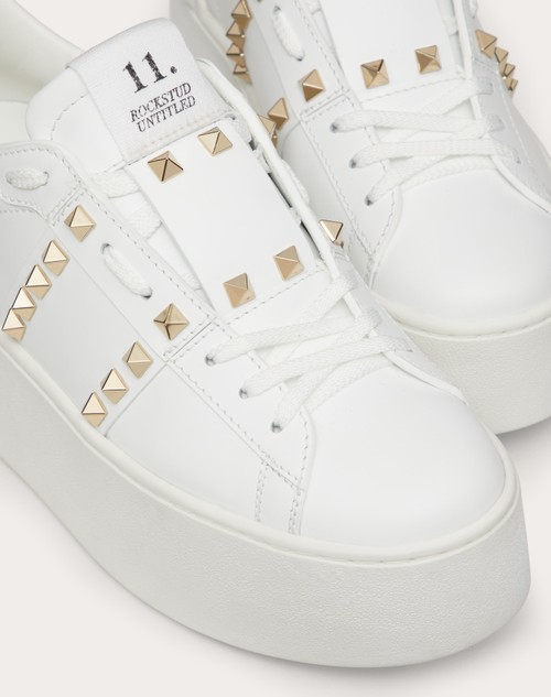 Red Valentino SNEAKER FLATFORM ROCKSTUD UNTITLED IN VITELLO Fornitura limitata