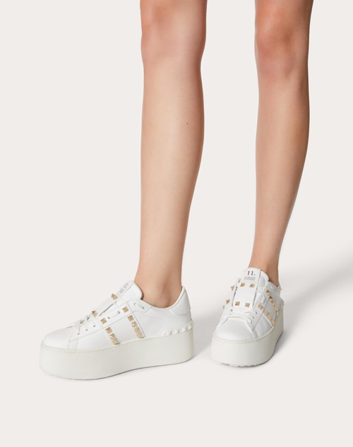 Red Valentino SNEAKER FLATFORM ROCKSTUD UNTITLED IN VITELLO Fornitura limitata
