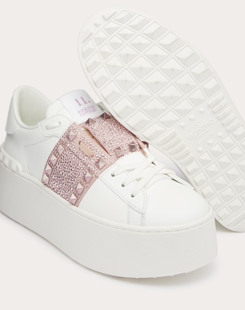 Red Valentino SNEAKER FLATFORM ROCKSTUD UNTITLED IN VITELLO CON MICRO BORCHIE Black Friday